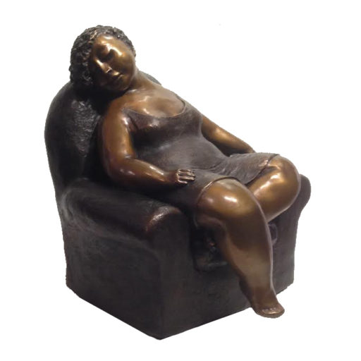 Sculpture de bronze par Rose-Aimée Bélanger à vendre en galerie d'art à Montréal. « Un temps pour soi » disponible à la Galerie Blanche.