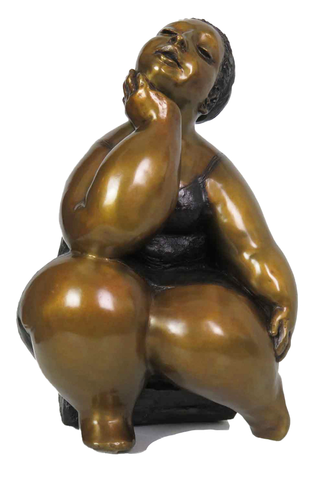 Sculpture de bronze par Rose-Aimée Bélanger à vendre en galerie d'art à Montréal. « Félicité » disponible à la Galerie Blanche.