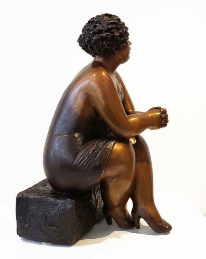 Sculpture de bronze par Rose-Aimée Bélanger à vendre en galerie d'art à Montréal. « De tout mon cœur » disponible à la Galerie Blanche.