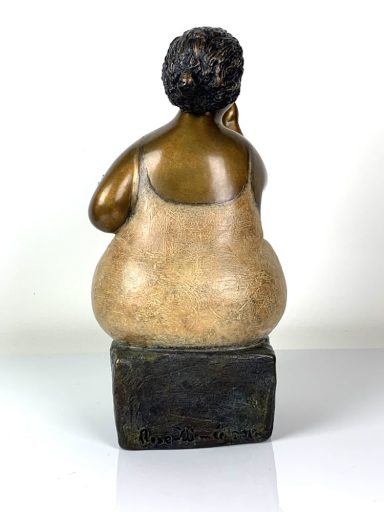 Sculpture de Bronze par Rose-Aimée Bélanger à vendre en galerie d'art à Montréal. « Mon âme pour une frite » disponible à la Galerie Blanche.