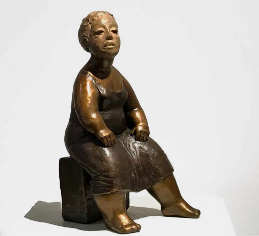 Sculpture de Bronze par Rose-Aimée Bélanger à vendre en galerie d'art à Montréal. « Masque de beauté » disponible à la Galerie Blanche.